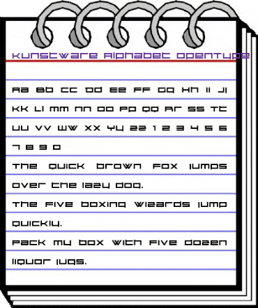 Kunstware Alphabet animated font preview Kunstware Alphabet animated font preview