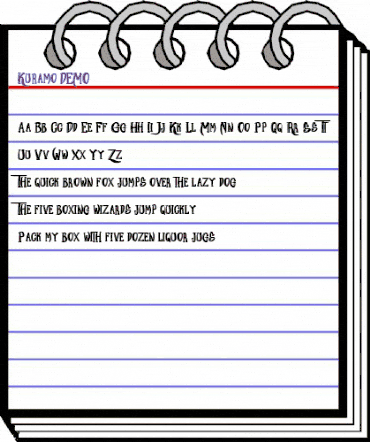 Kuramo DEMO animated font preview