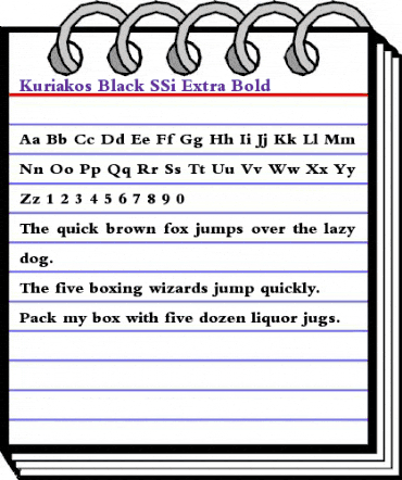 Kuriakos Black SSi Extra Bold animated font preview Kuriakos Black SSi Extra Bold animated font preview
