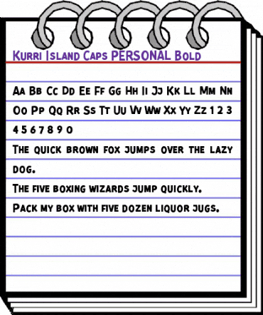 Kurri Island Caps Bold animated font preview