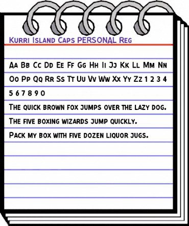 Kurri Island Caps Regular animated font preview