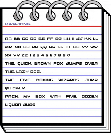 Kwajong Regular animated font preview
