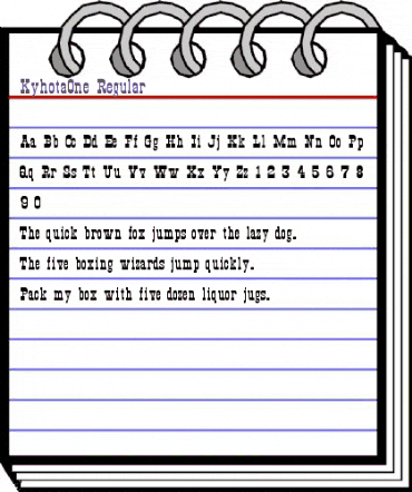 KyhotaOne Regular animated font preview KyhotaOne Regular animated font preview