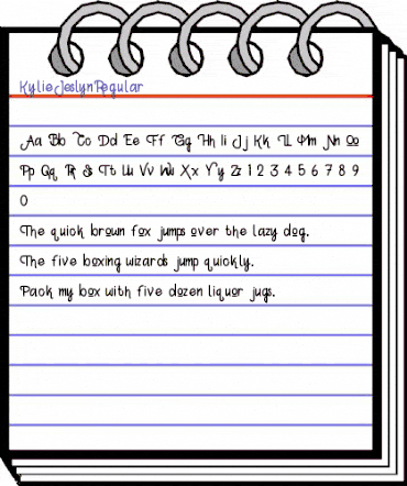 Kylie Jeslyn Regular animated font preview