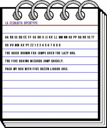 La Cebadita Regular animated font preview La Cebadita Regular animated font preview