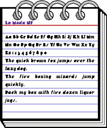 La Moda NF Regular animated font preview La Moda NF Regular animated font preview