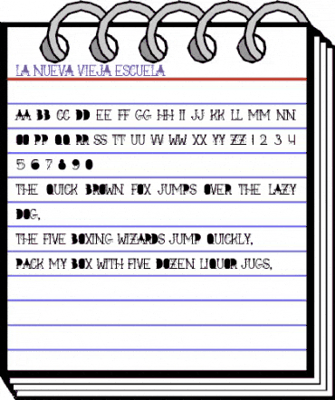La Nueva Vieja Escuela Regular animated font preview