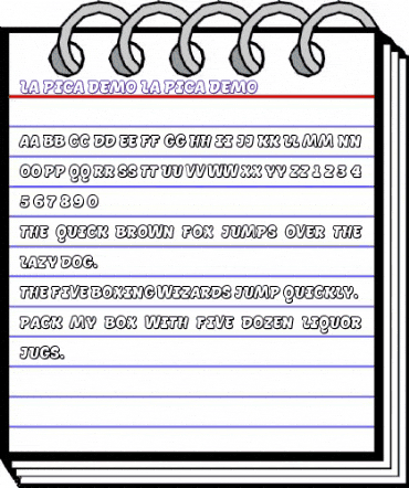 La Pica Demo La Pica Demo animated font preview