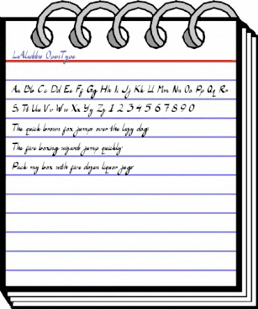 LaAladdins Regular animated font preview