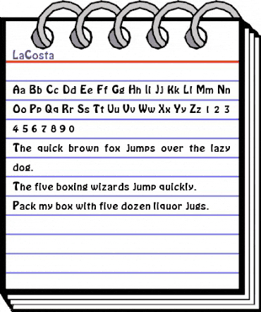 LaCosta Regular animated font preview LaCosta Regular animated font preview