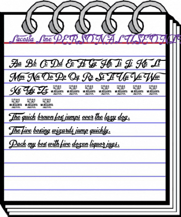 Lacosta Line PERSONAL USE ONLY Regular animated font preview