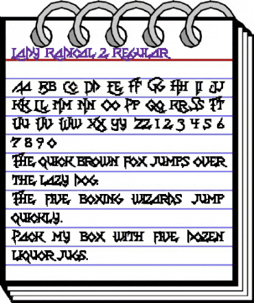 Lady Radical 2 Regular animated font preview