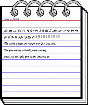 Lady Writer Regular animated font preview Lady Writer Regular animated font preview