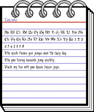 Lafcadio Normal animated font preview