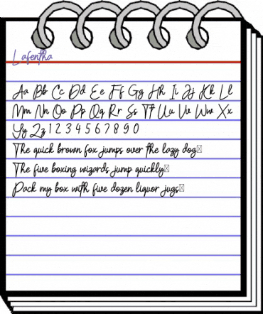 Lafentha Regular animated font preview Lafentha Regular animated font preview