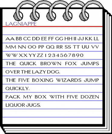 Lagniappe Regular animated font preview Lagniappe Regular animated font preview