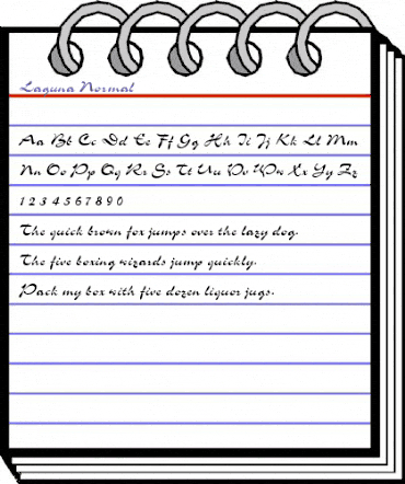 Laguna Normal animated font preview