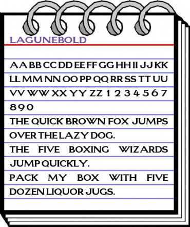 LaguneBold Regular animated font preview