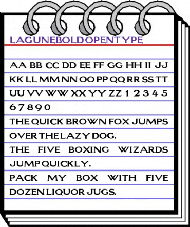 LaguneBold Regular animated font preview