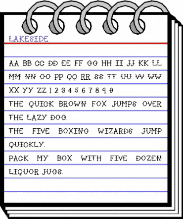 LAKESIDE Medium animated font preview