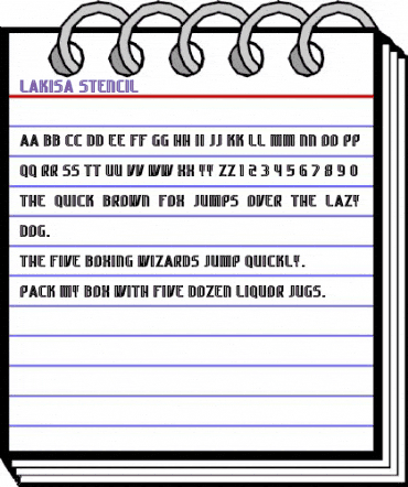 Lakisa Stencil animated font preview