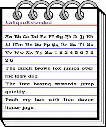 LaliqueExtended Regular animated font preview LaliqueExtended Regular animated font preview