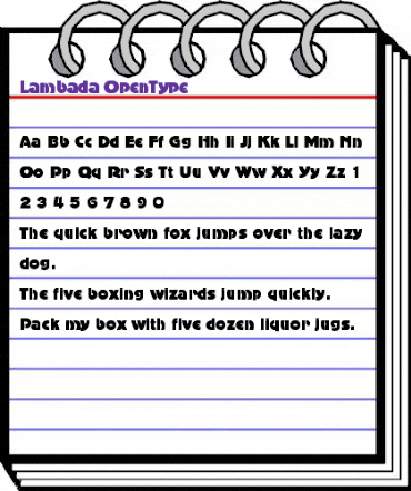 Lambada Regular animated font preview