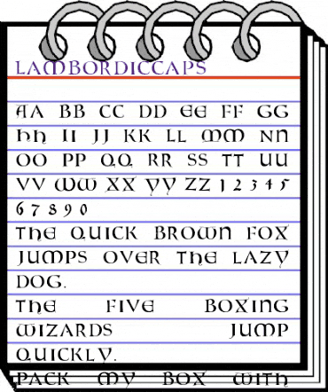 LambordicCaps Regular animated font preview