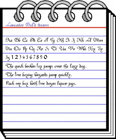 Lancaster Bold animated font preview Lancaster Bold animated font preview