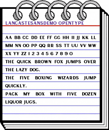 Lancaste Sans Demo Regular animated font preview Lancaste Sans Demo Regular animated font preview