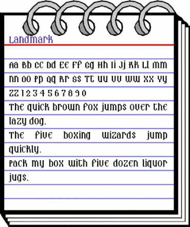 Landmark Regular animated font preview