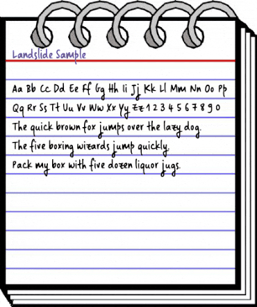 Landslide Sample Regular animated font preview Landslide Sample Regular animated font preview