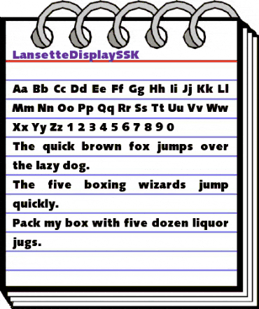 LansetteDisplaySSK Regular animated font preview