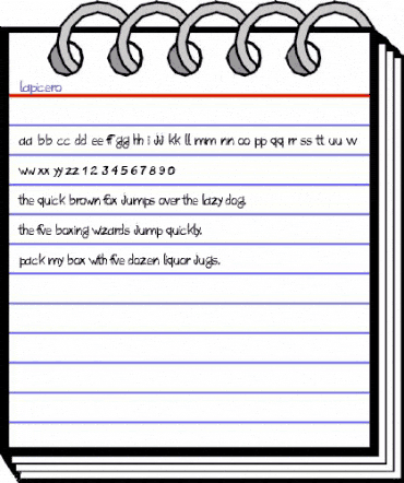 Lapicero Regular animated font preview