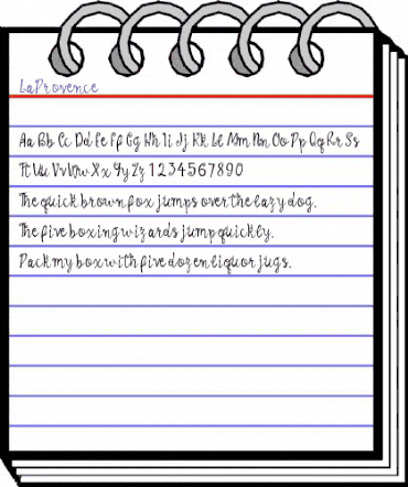 LaProvence Regular animated font preview