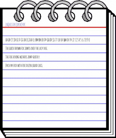 LaQuestro Regular animated font preview