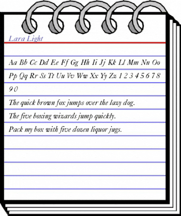 Lara Light Regular animated font preview Lara Light Regular animated font preview