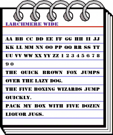 Larchmere Wide Regular animated font preview