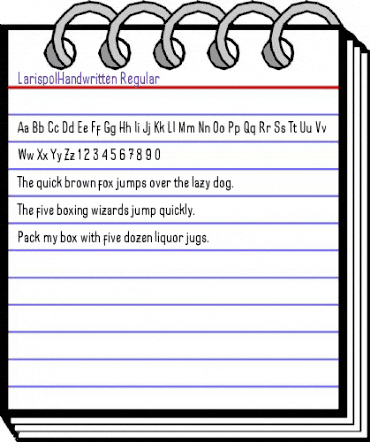 Larispol Handwritten Regular animated font preview