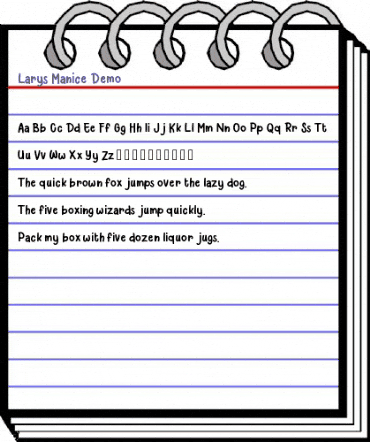 Larys Manice Demo Regular animated font preview