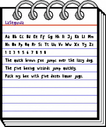 LaSegunda Regular animated font preview