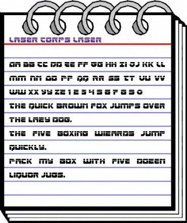Laser Corps Laser Regular animated font preview
