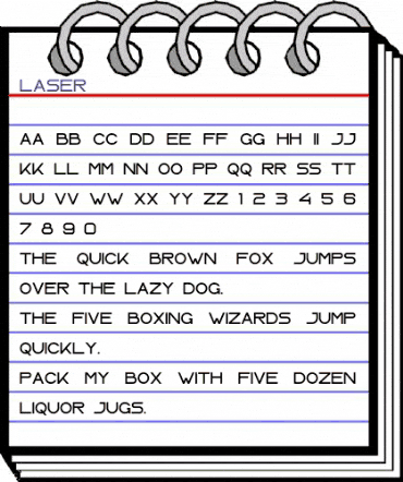 LASER Regular animated font preview