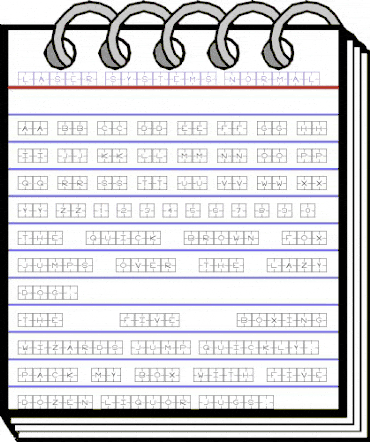 Laser Systems Normal animated font preview