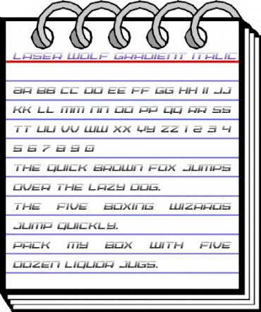 Laser Wolf Gradient Italic Italic animated font preview Laser Wolf Gradient Italic Italic animated font preview