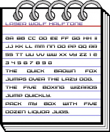 Laser Wolf Halftone Regular animated font preview Laser Wolf Halftone Regular animated font preview