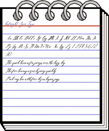 last night Regular animated font preview