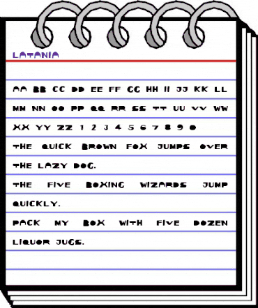 LaTania Medium animated font preview