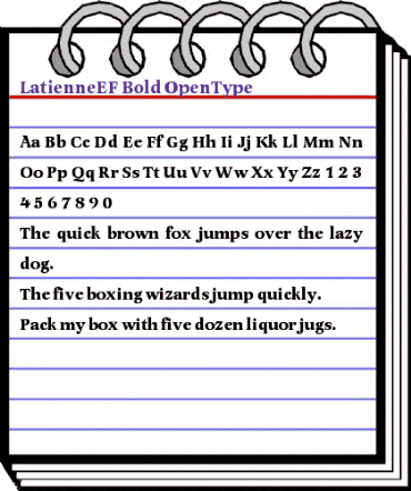 LatienneEF-Bold Regular animated font preview