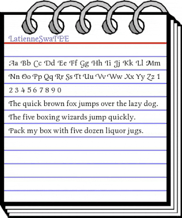 LatienneSwaTEE Regular animated font preview